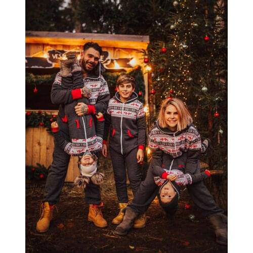 2021 new Family Christmas Pajamas Long Sleeve Cotton Father Mother Daughter Son baby Matching Outfits Christmas Pyjamas family