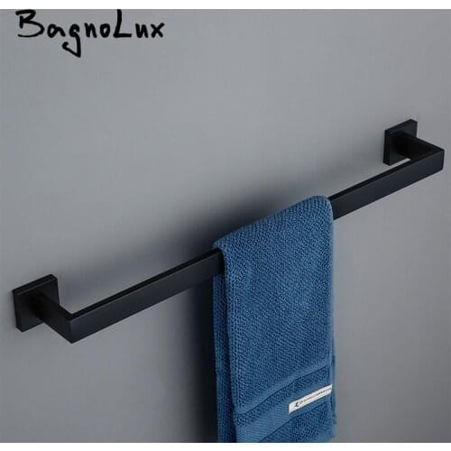 Vidric Single Layer Bathroom Wall-Mounted Towel Balcony Copper Towel Rack Wall-Mounted Modern Bathroom Accessories Storage Devic