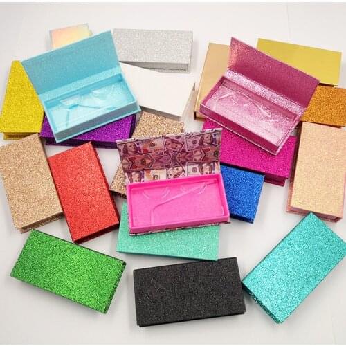 Bulk 50/lots Wholesale Eyelash Packaging Box Eyelashes Box Package Custom Faux Cils 25mm Mink Eyelashes Makeup cases vendors