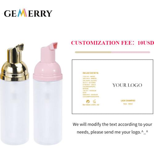 60ml Foam Lash Cleanser Shampoo for Eyelash Extensions Professional Clean Tools No Irritation Mousse Free Custom Logo Wholesale