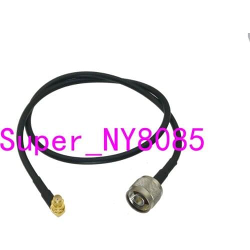 RG58 N Male Plug to SMA Female Jack Bulkhead Right angle RF Jumper pigtail Cable 10FT~20M