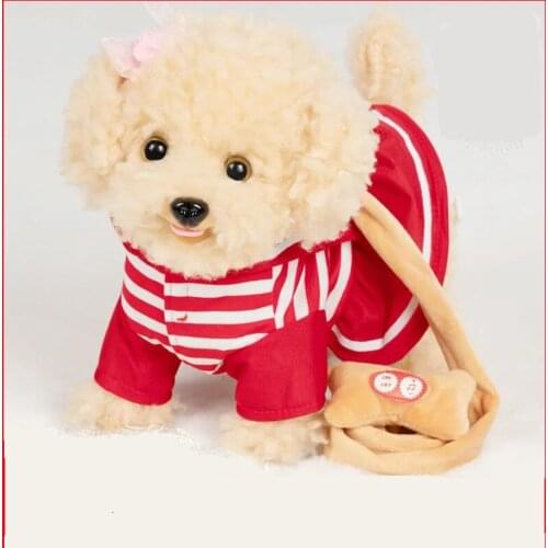 Robot Dog Toy Sound Control Interactive Dog Electronic Plush Puppy Sing Song Pet Toys Walk Bark Music Leash Teddy For Children
