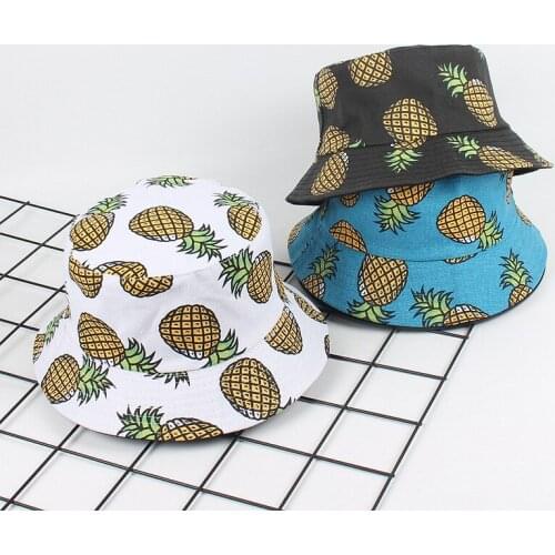 Pineapple Hat Spring Summer 2019 Accessories Fashion Bucket Hat Hip Hop Japanese Hat Harajuku Unisex Fishermans Hat Women