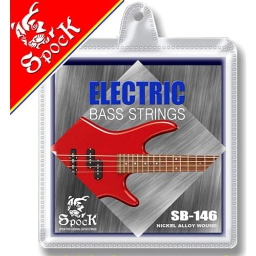Spock SB146 Nickel Plated Electric Bass Strings Nickel Alloy Wound 040 095 inch Nickel Plated High Carbon Steel Core