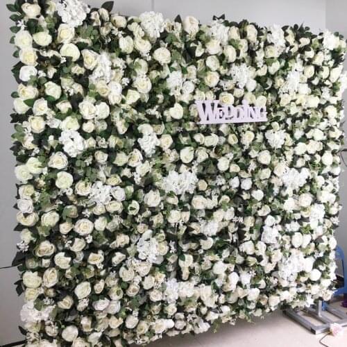 SPR ivory white 3D Artificial rose peony purple flower wall wedding backdrop party events artificial flower arrangements