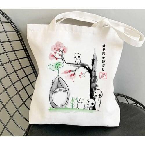 Totoro shopping bag grocery jute bag shopper recycle bag shopper reusable bag shoping bolsas ecologicas sacola sac tissu
