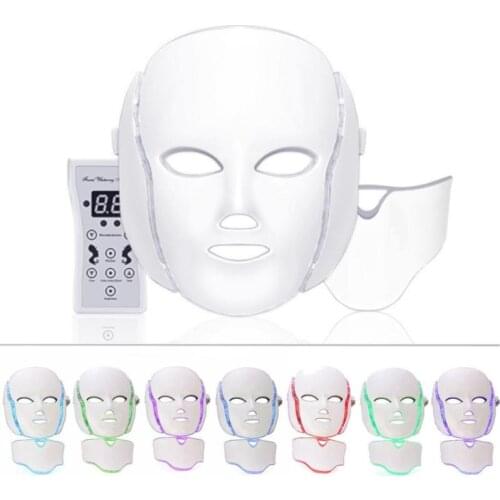 7 Colors Light LED Facial Mask LED Photon Therapy Mask Skin Rejuvenation Shrink Pores Anti Acne Whitening Wrinkle Removal Mask