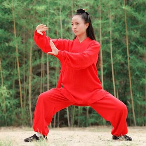 Unisex Wudang Taoist Robe Pants Set 12 Colors Tai Chi Clothes Linen Morning Exercise Clothes Martial Arts Clothes For Woman Man