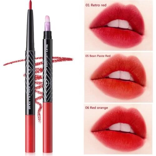 Waterproof Matte Lipstick Pencil Lip Liner Makeup Contour Tint Sexy Red Matte Long Lasting Moisturizer Lipliner Cosmetics TSLM1