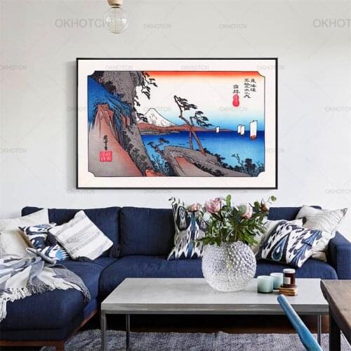 Japanese Art Yamato Canvas Poster Prints Vintage Landscape and Humanities Painting Home Decoration Living Room Picture Unframed
