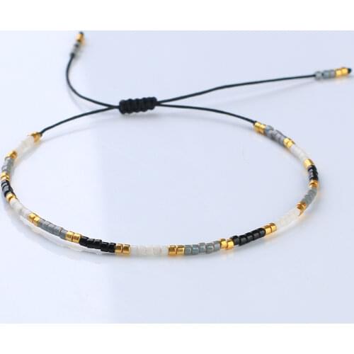 QUANCHI Multicolor Beads Miyuki Bracelet Jewelry Handmade Fashion Glass Crystal String Bracelets Chic Charm Women Jewelry