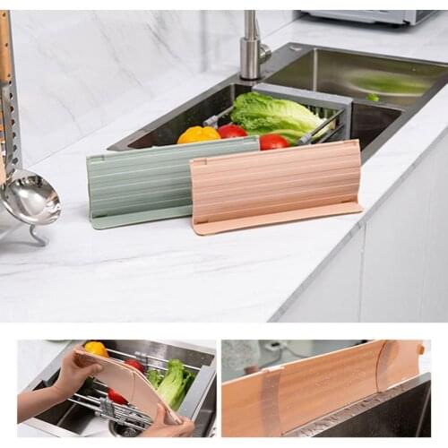 1 Set Reliable Detachable Folding Smooth Anti-water Baffle Board 2 Colors Anti-splash Board Durable for Home