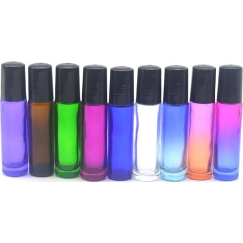 1pcs Colorful 10cc Roller Glass Bottle Empty Fragrance Perfume Essential Oil Bottle 10ml Roll-On Bottle
