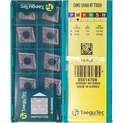 10 PCS Carbide Insert CNC CNMG120408-MT TT8020 For Turning Insert