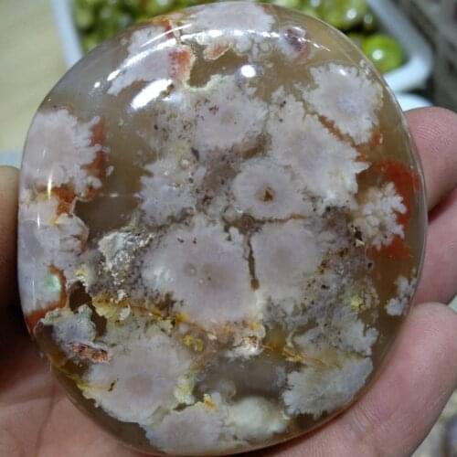 100g Natural Polished cherry blossom agate Crystal Madagascar