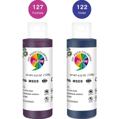 4 Colors 128g/Bottle Super Red Leaf Green Fuchsia Violet Baking Edible Coloring Cake Pastry Fondant Macaron Cream Decorating