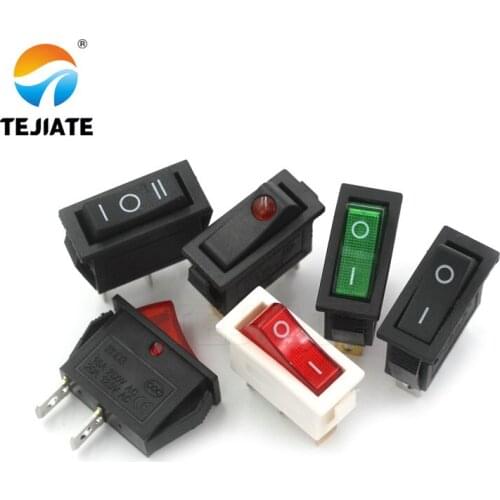 5PCS KCD3 Microswitch Electric Cooker Frying Pan Boat-type Toggle Switch Ship-type Seesaw 2/3 Feet 2/3 Gear Power Button Kit