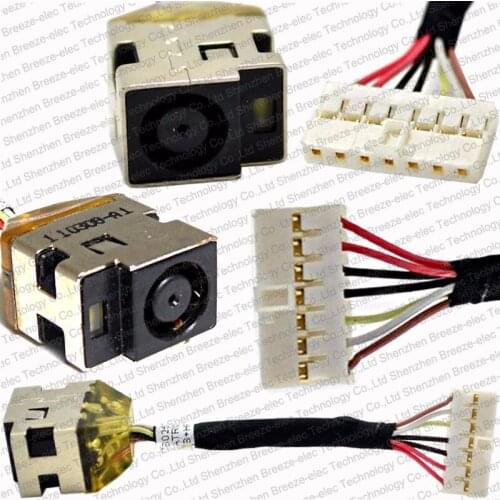 5 pieces/lot Original new Laptop AC DC Jack Power port plug cable Socket wire connector For HP 14.5" DV5 -2000 G6 6017B0258701