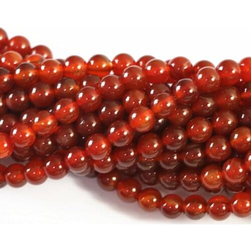 6mm 8mm 10mm 12mm Natural Stone Red carnelian agat Onyx Round Beads New Fashion Weddings Party Gifts Diy Jewelry 15inch A40