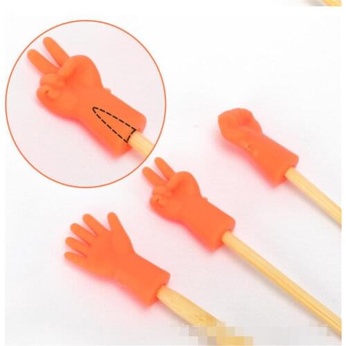 6pcs Knitting Needles Point Protectors DIY Weave Knitting Mix Shaped Needle Tip Stopper Pullover Rubber Anti-shedding Pin Cap