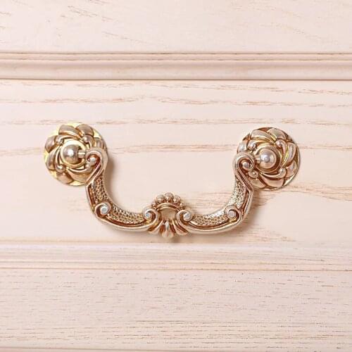 96/128MM European antique wardrobe handles Cabinet door handles Ancient silver carved drawer pull knobs 5"/3.8"Furniture handles