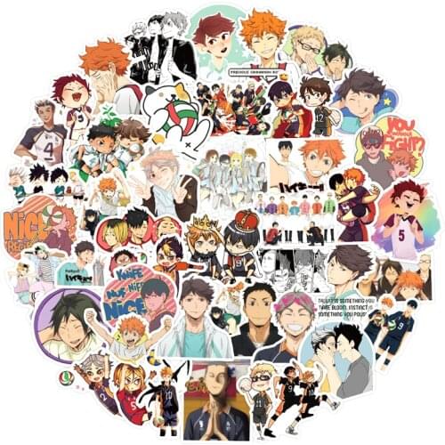 96pcs/pack Japanese anime Haikyuu!! Stickers For Motorcycle Notebook Computer Car DIY Children Toys Luggage Guitar Refrigerator
