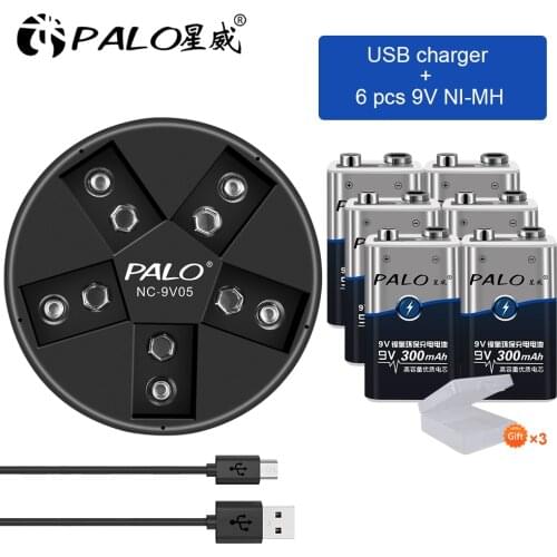 9V Rechargeable Battery 9V 6F22 1604S 300mAh Batteries For RC Helicopter Model Microphone Bateria Remote Control 9v Battery