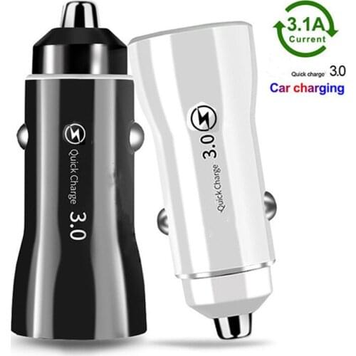 18W Dual USB Car Charger Fast Charging Quick Phone Charger Adapter For iPhone 12 Pro Max Xiaomi Redmi Samsung Huawei Mate 40Pro