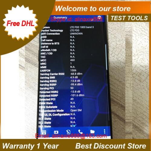 Free shipping dhl +S8 G950U nemo handy & NMR , support 2CA & 3CA ,4X4MIMO , AQM256 , volte ,polqa and qesq MOS .. ect test