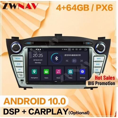 Carplay Android 10 Player For 2009 2010 2011 2012 2013 2014 2015 Hyundai IX35 TUCSON GPS Navigation Radio Audio Stereo Head Unit