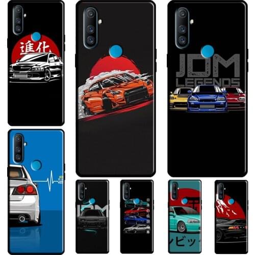 Sports Car JDM Drift Coque For Realme 8 Pro Q3 6 7 Pro C3 C11 C21 GT Neo Case For OnePlus 9 Pro 7 8 7T 8T Nord