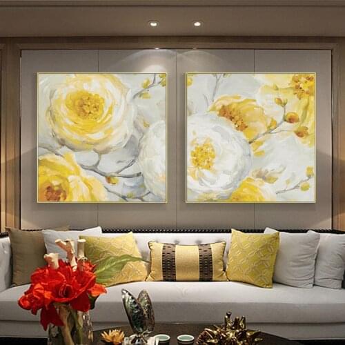 EECAMAIL 5D DIY Full Diamond Painting No Frame Nordic Dining Room Painting Daisy Flower Diamond Embroidery Cross Stitch Painting