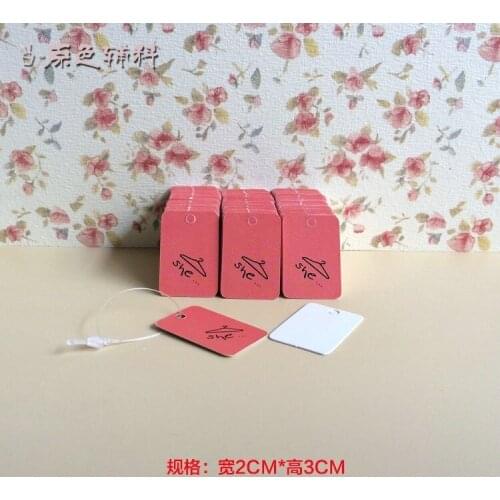 Hot sell SHE tags Size: 30X20mm 500PCS 350gsm paper clothing/ jewelry tags , Price Label for small product