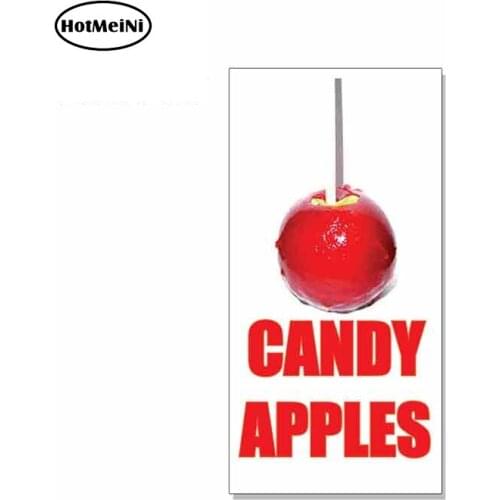 HotMeiNi 13cm x 6.7cm for Candy Apples Food Fair Restaurant Funny Car Stickers Vinyl Helmet JDM RV VAN Car Accessories