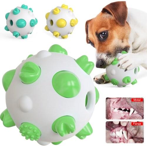 Dogs Interactive Toys Bite Resistant Toothbrush Cleaning Toy TPR Molar Balls For Pet Puppies Large Dogs Tooth Cleaning Toy