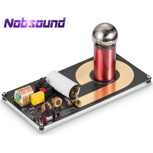 Nobsound Mini Classic Gap Spark Tesla Coil Artificial Lightning Generator Arc Fountain Touchable High Efficiency Science Project