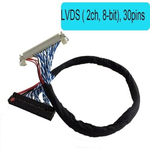 FIX30pin dual 8 lvds cable 17-24inch General LCD line With card buckle LVDS ( 2 ch, 8-bit) , 30 pins 25cm 40cm