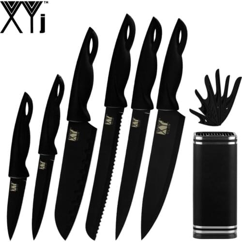 XYj Japanese Stainless Steel Knife Set Chef Slicer Santoku Utility Paring Kitchen Knives Meat Fish Vegetable Fruit Knife Cutlery