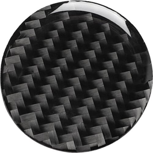 For Audi A4L/A3 Central Control Multimedia Knob Decoration Stickers Carbon Fiber Stickers 2014-2019