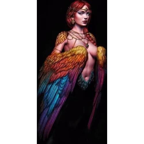 Unpainted Art Goddess Wings GK Resin Bust 1/10 Scale Model Kit Self-Assembled Colorless Figures Resin Kit No.61