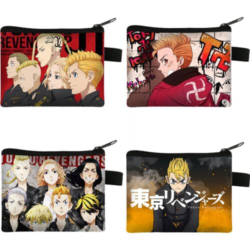 Niman Tokyo Avengers Cartoon Anime Graffiti Wallet With Coin Pocket Card Holder For Mens Womens Purse Gift