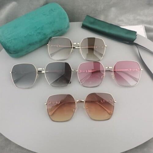 New 2021 Women g0882 Men Big Face Fashion Square Sunglasses Brand Design Eyeglasses Frame Gradient Lens Eyewear Oculos De Sol