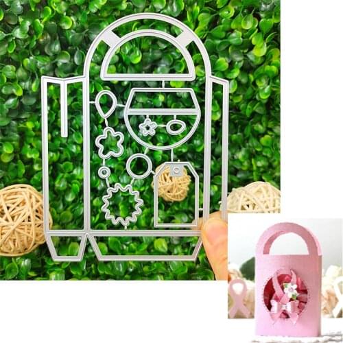 Suitable for festival metal cutting die and DIY scrapbook photo album 3D creative greeting card making gift bag template 2021