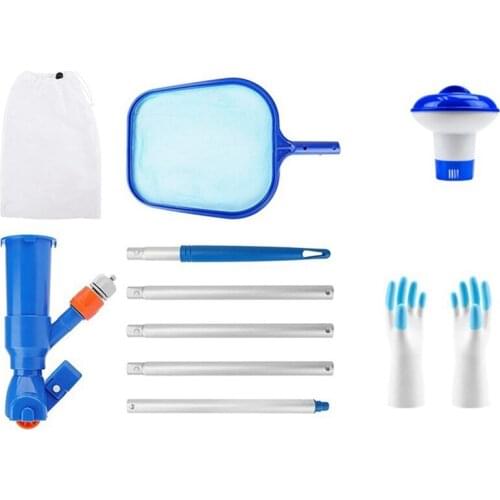 Pool Vacuum Cleaner,Portable Pool Maintenance Kit,Pool Skimmer Sets For Swimming Pool Pond Fountain Cleaning,Leaves,Etc