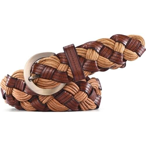 2020 NEW Fashion Braided Waist Belt Vintage Women Ladies Hemp Rope Canvas Strap Female Elegant Dress Modeling Weave Belts