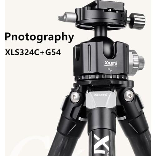 XLS324C+G54 Professional Photography Carbon Fiber Tripod 360 Degree Panorama Ballhead For Dslrs Cameras