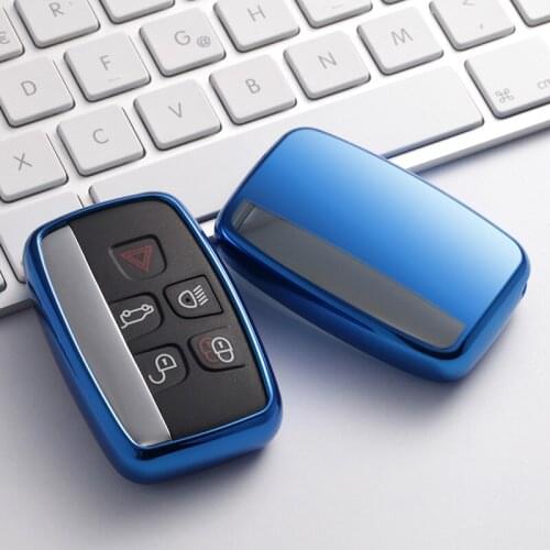 Blue Soft Protective key Case Shell Cover for Range Rover Discovery Defender LR4