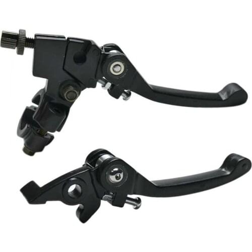 Folding Brake Clutch Levers For XR50 CRF50 KLX110 TTR SSR Chinese Pit Dirt Bike Black