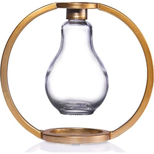 Porio Metal Cage Glass Candle holder
