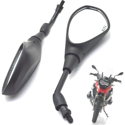 Universal 10mm Motorcycle Rearview Mirrors Black Scooter Moto Side Mirrors FOR BMW R1200GS Adventure R1250GS